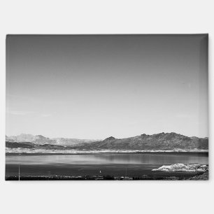 Black and White Lake Mead Scenery Magnet