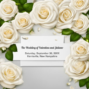 Black and White Landscape Format Wedding Invitation Belly Band