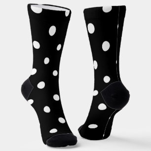 Black And White Large Polka Dots Socks