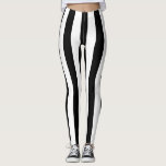 Black and White Large Size Vertical Stripes Leggings<br><div class="desc">Black and white large size vertical stripes pattern,  a simple but elegant design</div>