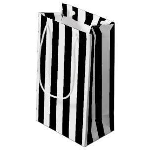 Black and White Large Size Vertical Stripes Small Gift Bag
