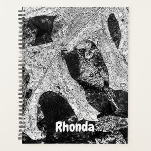 Black and White Leaf Nature Planner