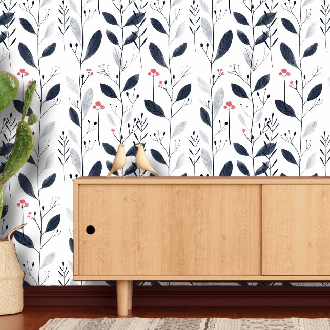 Black and white leaves pattern  wallpaper (Creator Uploaded)