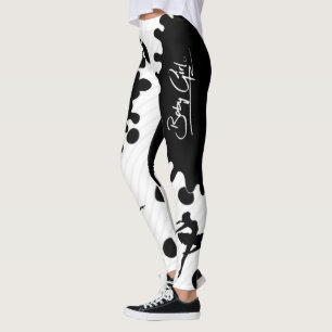 Black-and-white leggings