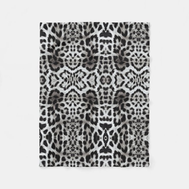 Black and White Leopard Blanket (Front)