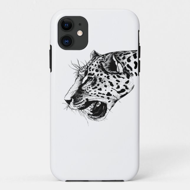 Black And White Leopard Case-Mate iPhone Case (Back)