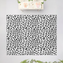 Black and White Leopard Print