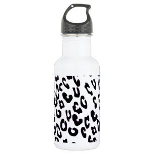 Black And White Leopard Print 532 Ml Water Bottle