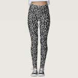 Black and White Leopard Print Fun Safari Pattern Leggings<br><div class="desc">These fun leggings feature a black and white leopard print design. Cute safari pattern is both modern, chic and sexy. Great for working out at the gym, running, yoga, or any time you want to make a fun animal print fashion statement!</div>