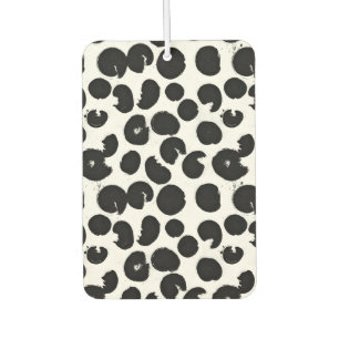 Black And White Leopard Print Pattern Car Air Freshener