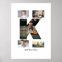 Black and White Letter K Photo Collage
