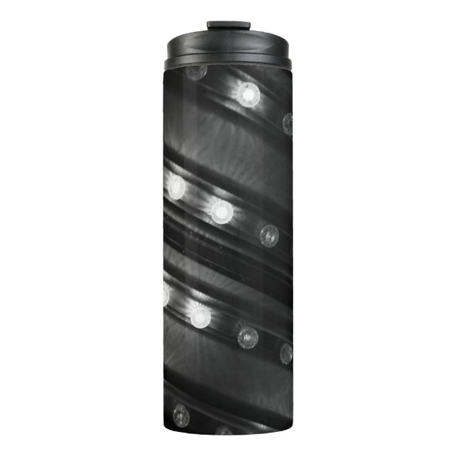 Black and White Lights Thermal Tumbler (Front)