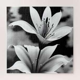 Black and White Lilies Puzzle