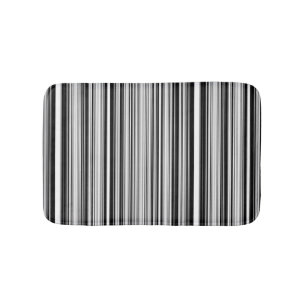 Black And White Lines Bath Mat