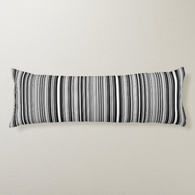 Black And White Lines Body Cushion (Front)