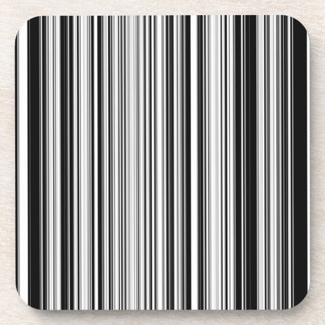 Black And White Lines Coaster (Front)