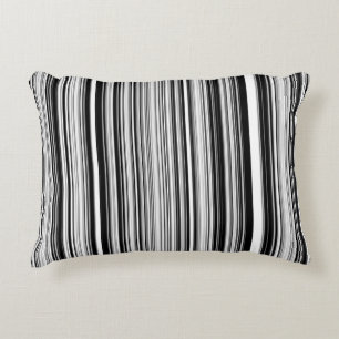 Black And White Lines Decorative Cushion
