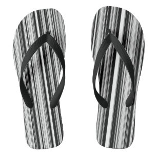 Black And White Lines Jandals
