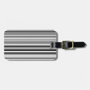 Black And White Lines Luggage Tag