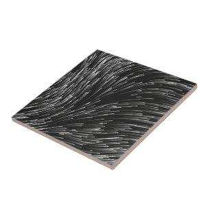 Black and white lines pattern tile