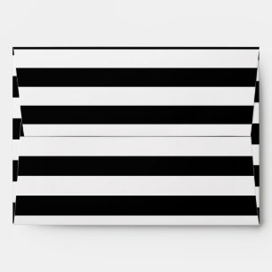 Black and White Lines Stripes Pattern Envelopes