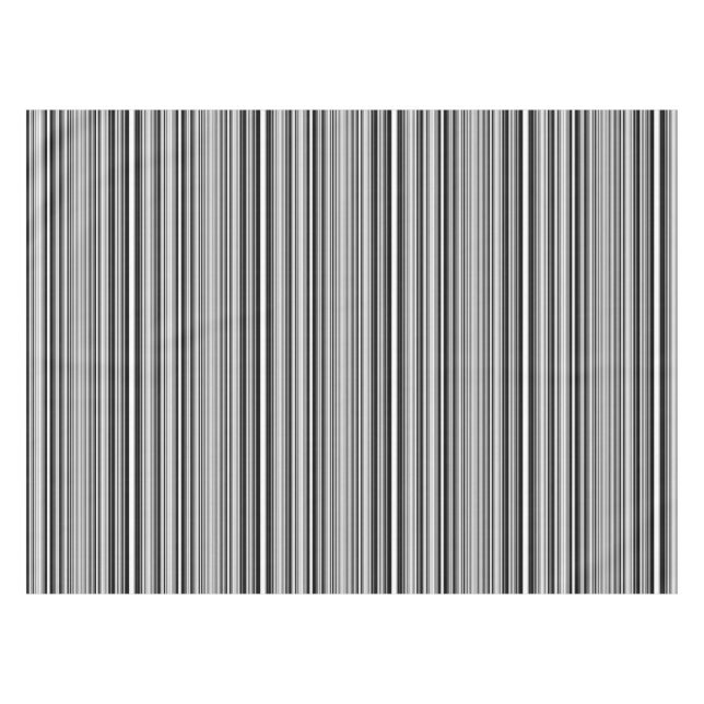 Black And White Lines Tablecloth (Front (Horizontal))