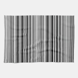 Black And White Lines Tea Towel