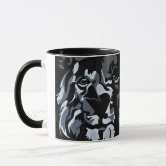 Black and White Lion Mug