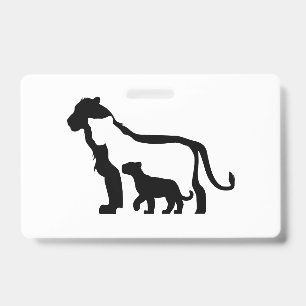 Black and White Lions ID Badge