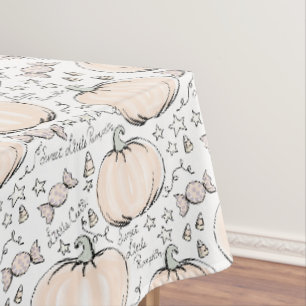 Black and White Little Pumpkin Baby Halloween Tablecloth