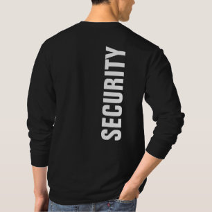 Black And White Long Sleeve Template Security Mens T-Shirt