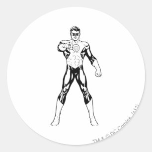 Black and White Looking forward Classic Round Sticker