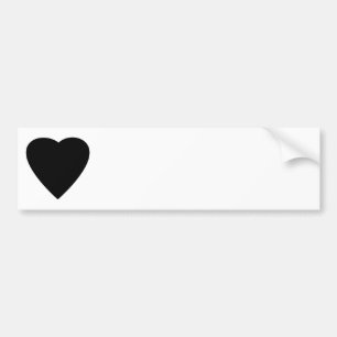 Black and White Love Heart Design. Bumper Sticker