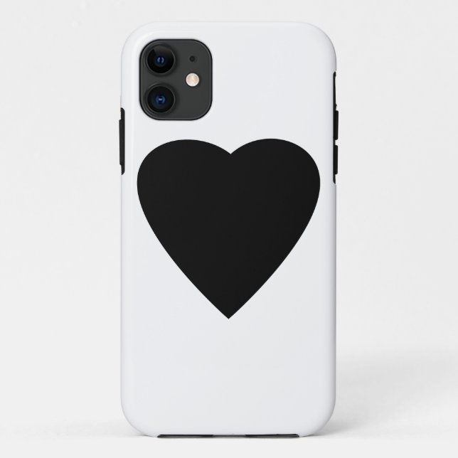 Black and White Love Heart Design. Case-Mate iPhone Case (Back)