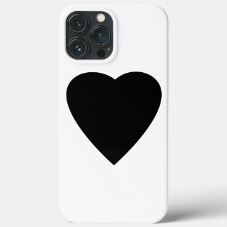 Black and White Love Heart Design. iPhone 13 Pro Max Case