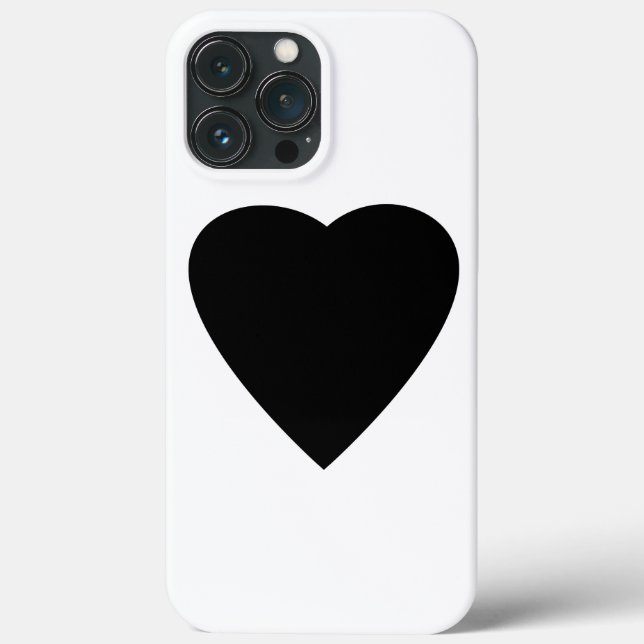 Black and White Love Heart Design. Case-Mate iPhone Case (Back)