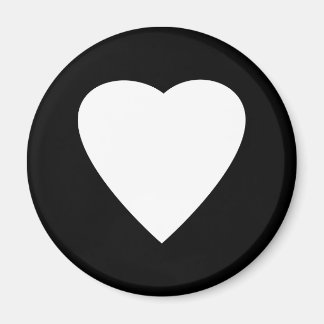 Black and White Love Heart Design. Magnet