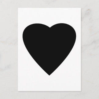 Black and White Love Heart Design. Postcard