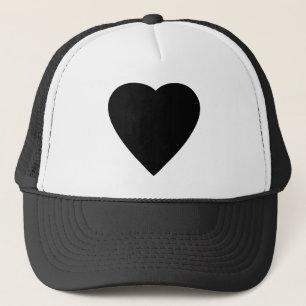 Black and White Love Heart Design. Trucker Hat