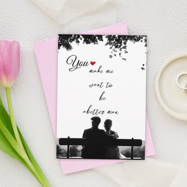 Black-and-white love photo Holiday Card (Creator Uploaded)