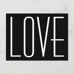 Black and White Love Save the Date Announcement Postcard