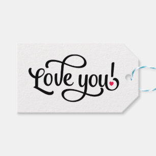 Black And White Love Wedding / Bridal Shower Gift Tags