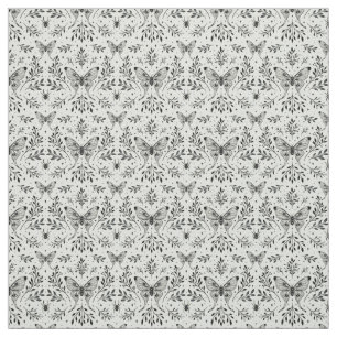 Black and White Magical Moth Fabric