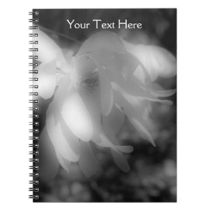 Black And White Magnolia Flower Notebook