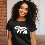 Black and White Mama Bear T-Shirt<br><div class="desc">Custom printed apparel with trendy Mama Bear graphic. Visit our store for matching Baby Bear design. Click Customise It to personalise the design with your own text and images. Choose from a wide range of shirt styles and colours.</div>