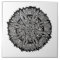 Black and white Mandala Ceramic Tile