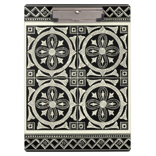 Black and White Mandala Motif by Vision Studio Clipboard