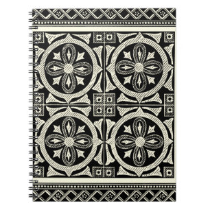 Black and White Mandala Motif by Vision Studio Spiral Notebook