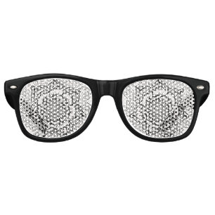 Black and White Mandala Retro Sunglasses