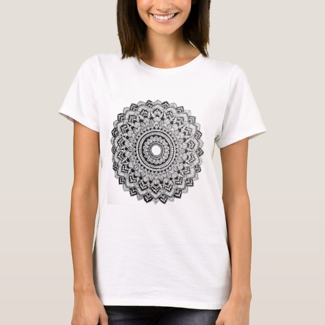 Black and White Mandala T-Shirt (Front)